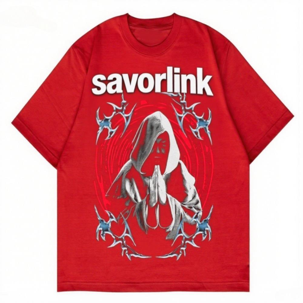 Short-sleeved Trend Daily Style Couple Tide Brand Cotton Printing Women's New Emerging Art T-shirt Street Style Breathable Tops