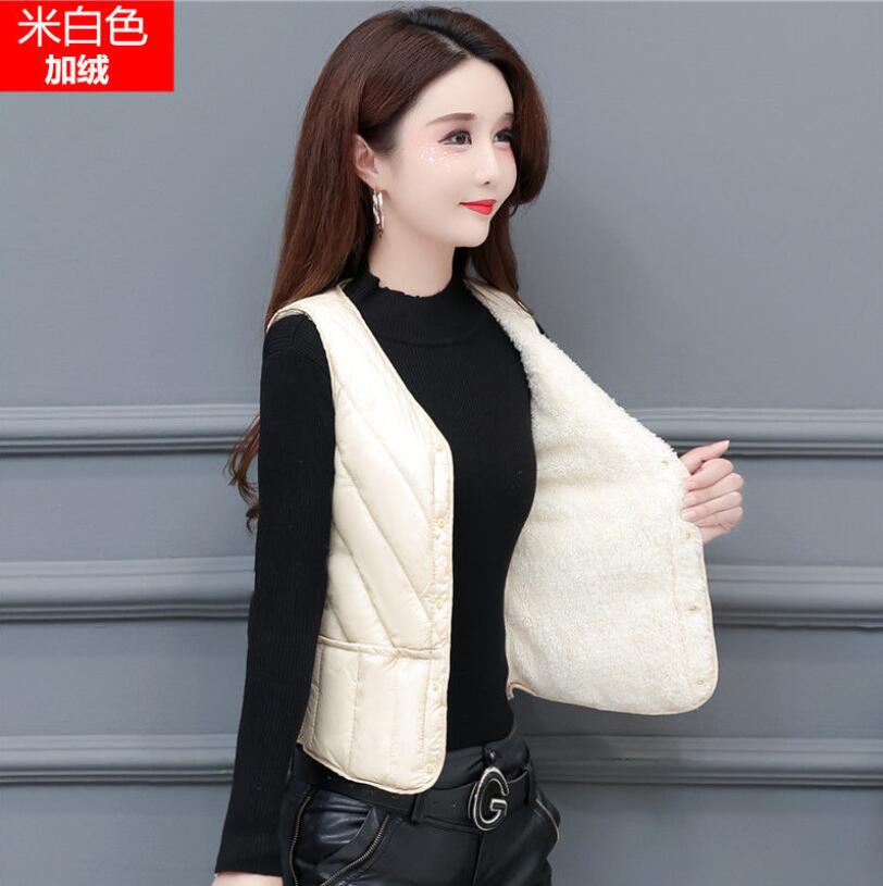 Winter Down Cotton Vest Women Thick Velvet 2025 New Lightweight Slim Short Inner Wear Warm Inner Tank Top Mother Waistcoat Thick