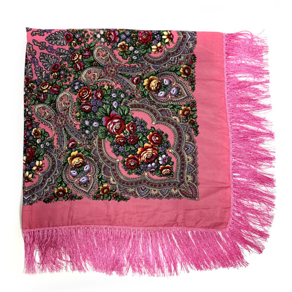 Fashionable Ethnic Printed Shawl - Warm, Large Square Scarf for Autumn/Winter, Travel & Sun Protection