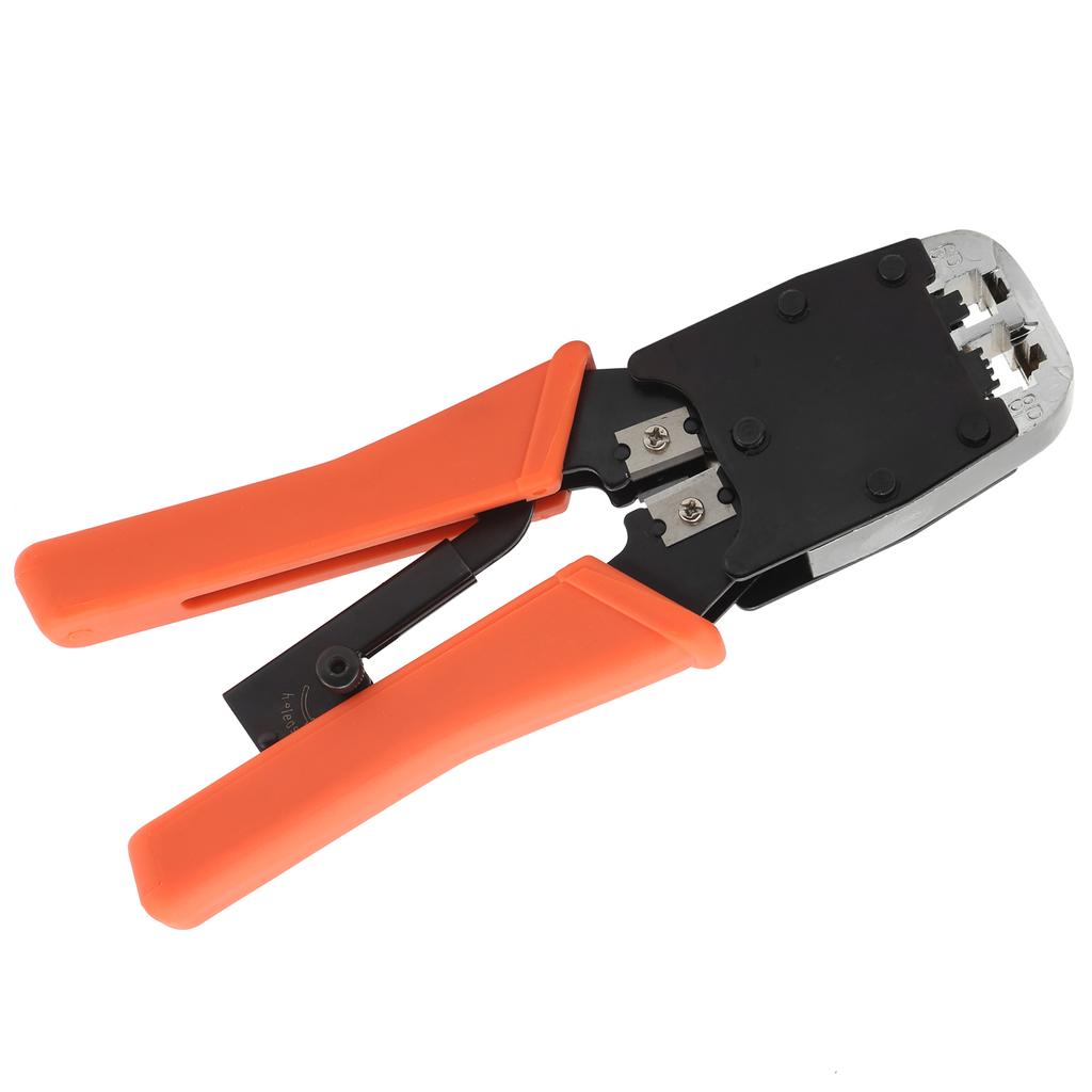 Crimp Pliers 45 Steel Cable Crimping Tool Ratchet Handheld Wire Pliers for RJ Connector