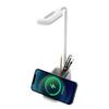 Wireless Charging Desk Lamp with Pen Holder - 15W Fast Charge, Eye-Friendly Light for Office & Studying