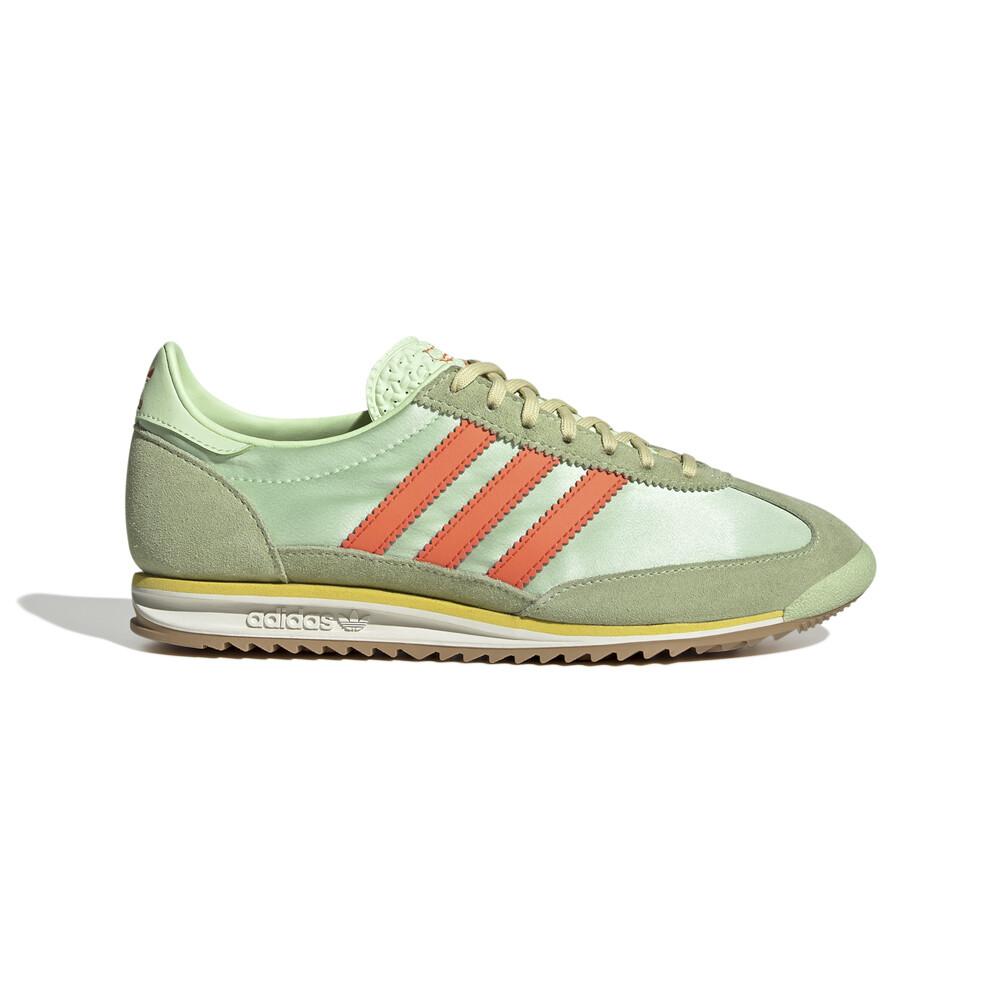 JI0197 Adidas Originals SL72 OG Semi Green Spark Solar Orange (Women's)