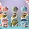 Blue Pink Hot Air Balloon Cake Topper Gender Reveal Party Cake Decoration Kids Boy Girls Birthday Party Supplies Baby Shower