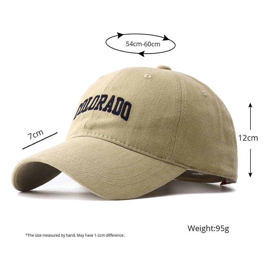 Print Embroidered Baseball Hat Adjustable Sun Protection Visor Cap Outdoor Use Duck Tongue Caps For Women Men Dad Hats Latest Colorado Letter