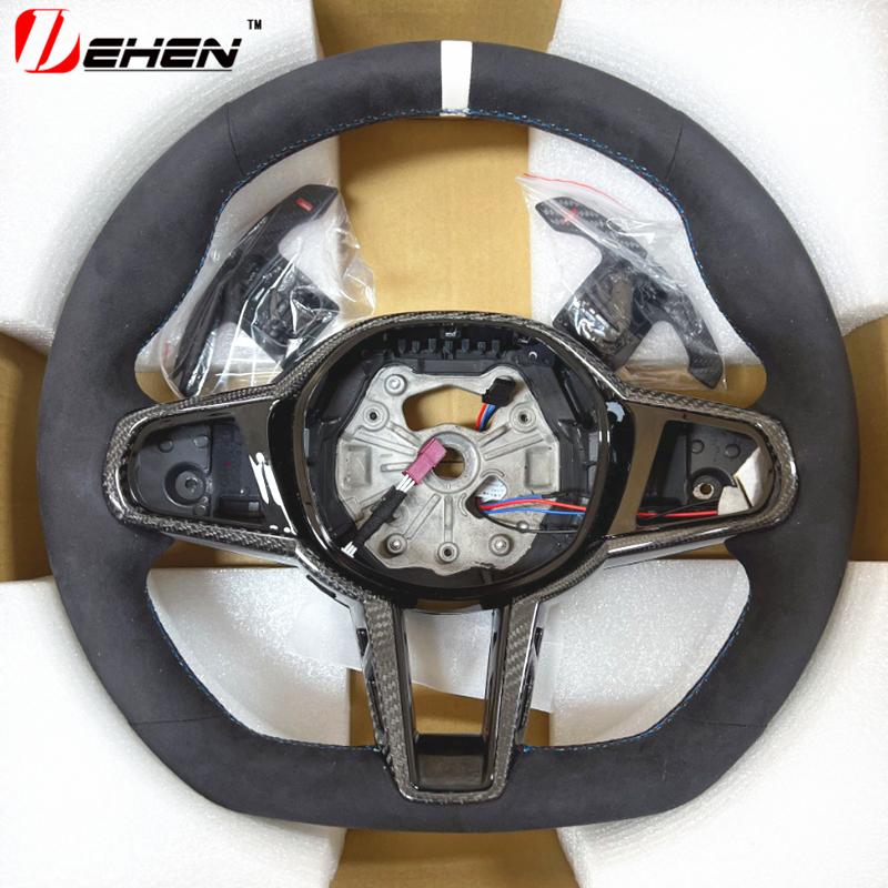 AZHKP1 Upgraded Leather Car Steering Wheel For BMW 3 4 5 Series G01 G02 G05 G20  G80 G82 G22  G26 G30 G32 G87 F90 F95 Car Accessories