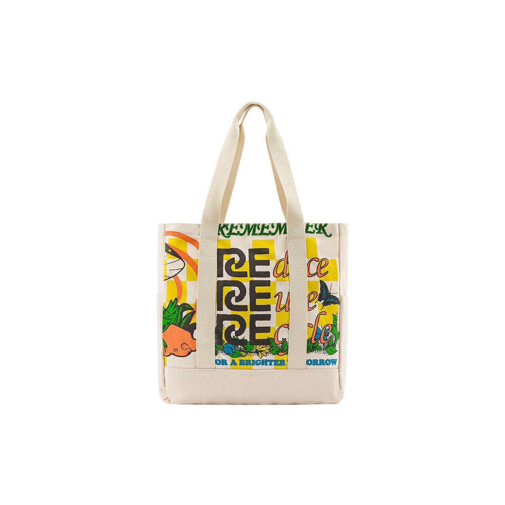 

Vans Fun Sunflower Print Couple Canvas Tote Shopping Bag Unisex Tote Bags Off-White VN0A7SB67VJ Ecru