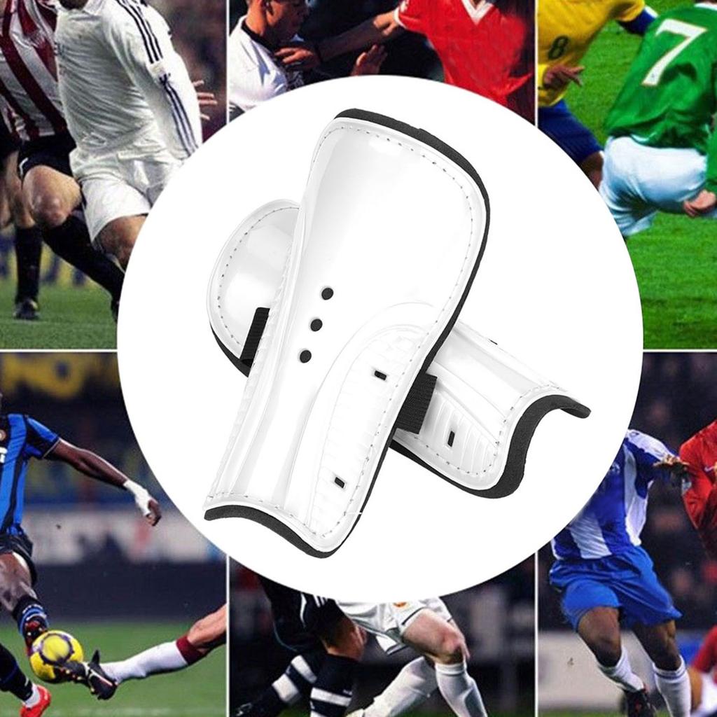 1 Pair Adult Child Football Sports Shinguards Soccer Ball Shin Guards Legs Protector White