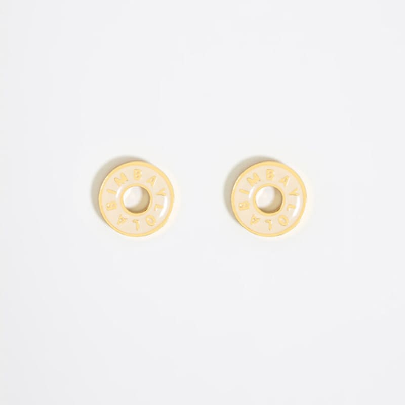 

BIMBA Y LOLA Ivory Logo Gold Earrings B246AIW009IVF Ivory_FREE
