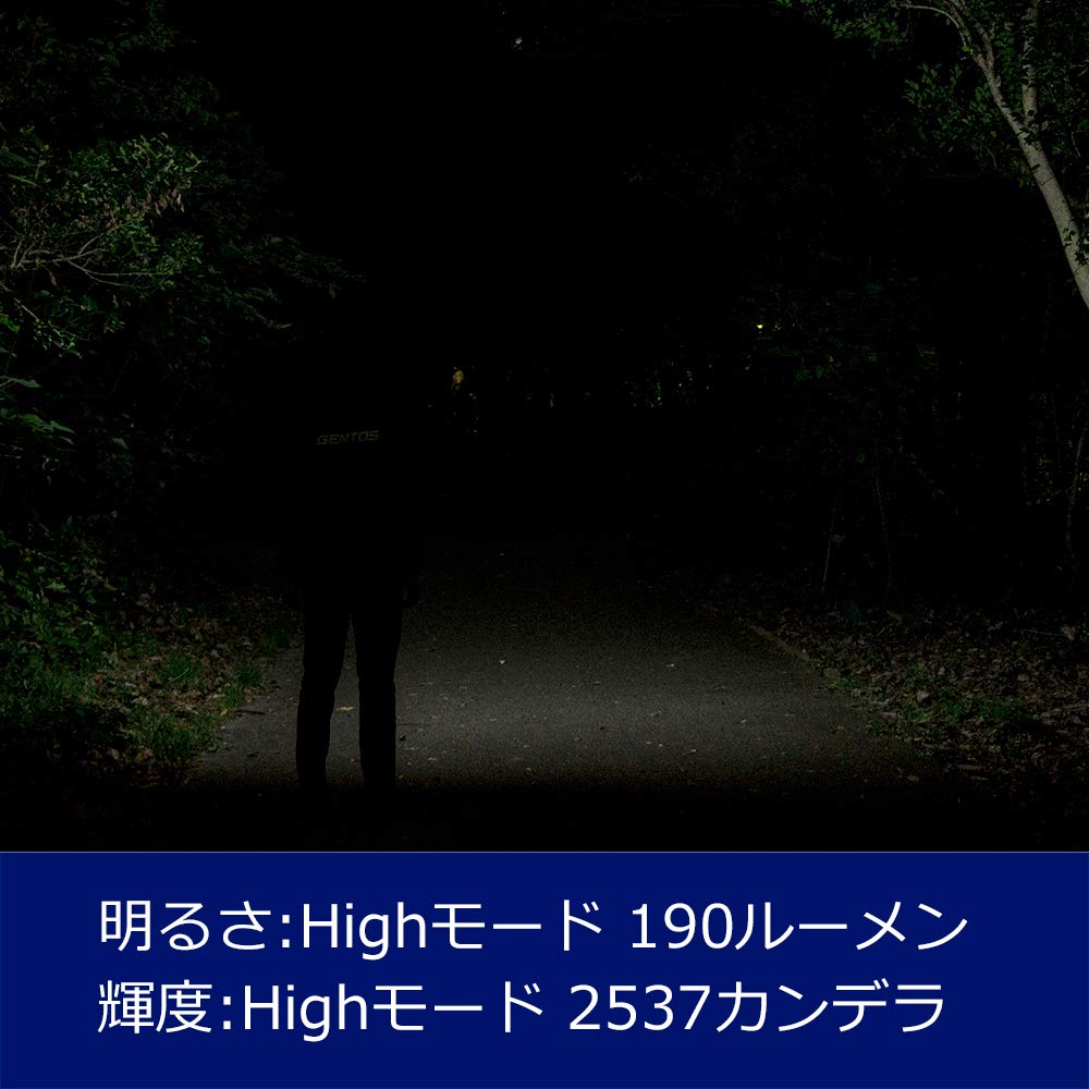 GENTOS LED headlight 190 lighting for 3 Uses 1 AA battery Combibreaker Compliant with ANSI standards Wide range illumination [Brightness