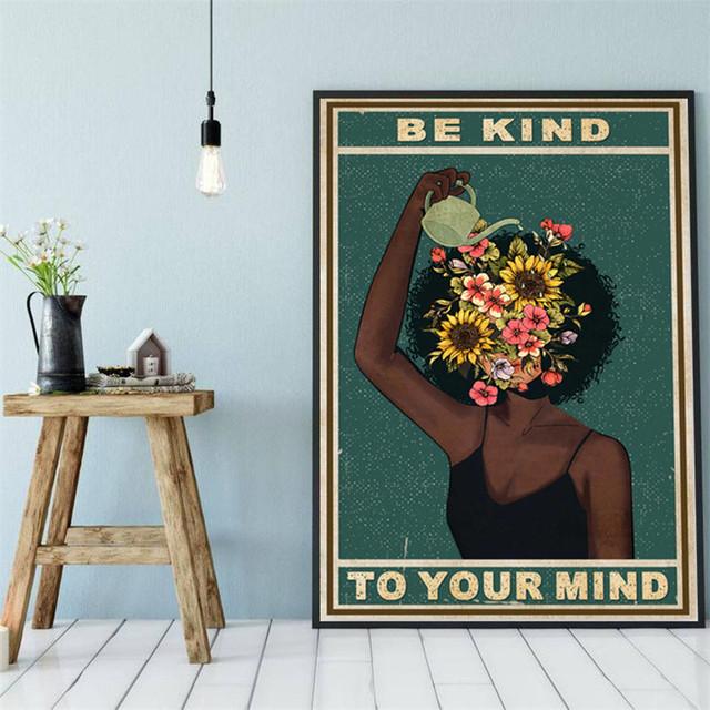 Lose Your Mind Find Your Soul Inspirational Quote Art Retro Poster Prints Abstract Girls Canvas Painting Vintage Home Wall Decor