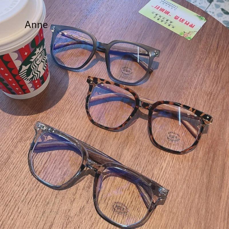 Vintage Oversized Myopia Glasses Women Men Ladies Fashion Anti-blue Near Sight Eyewear Optical Spectacle Eyeglasses 0 To-4.0