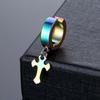 No Ear Hole Steel Ear Bone Clip Gift Accessories Punk Men Earrings Steel Cross Earrings  Outdoor