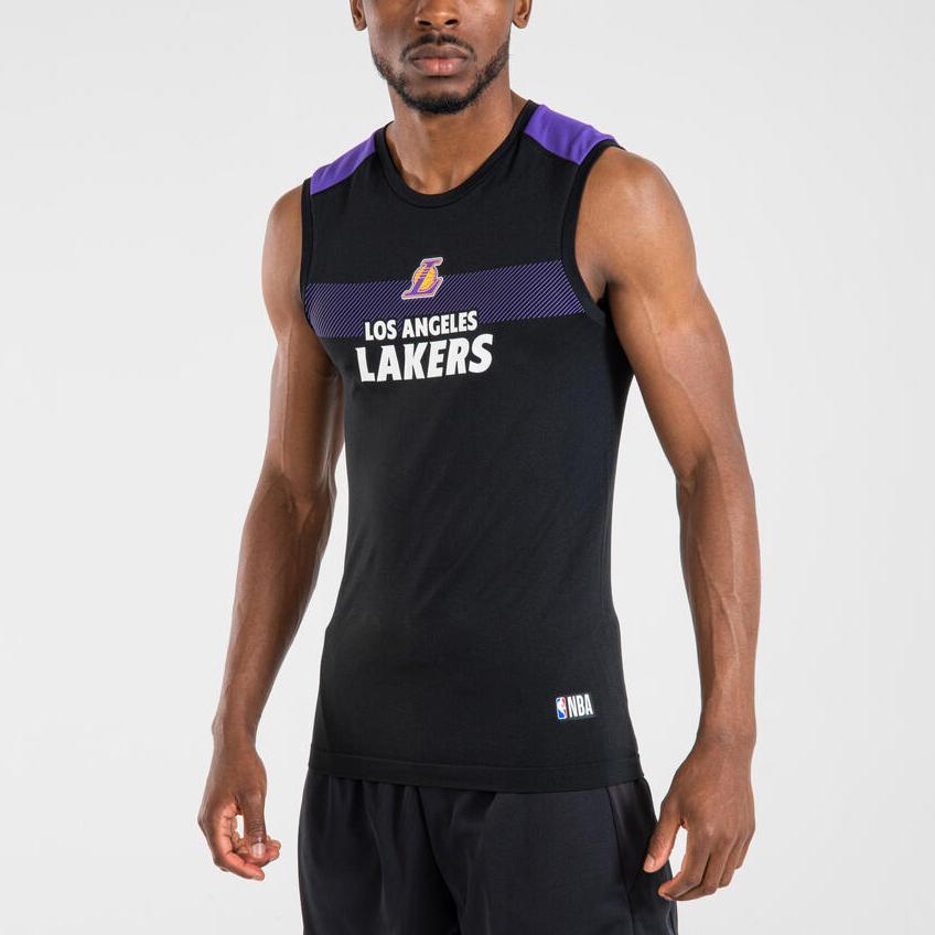DECATHLON x NBA Los Angeles Lakers Basketball Jerseys Men's Black/Violet