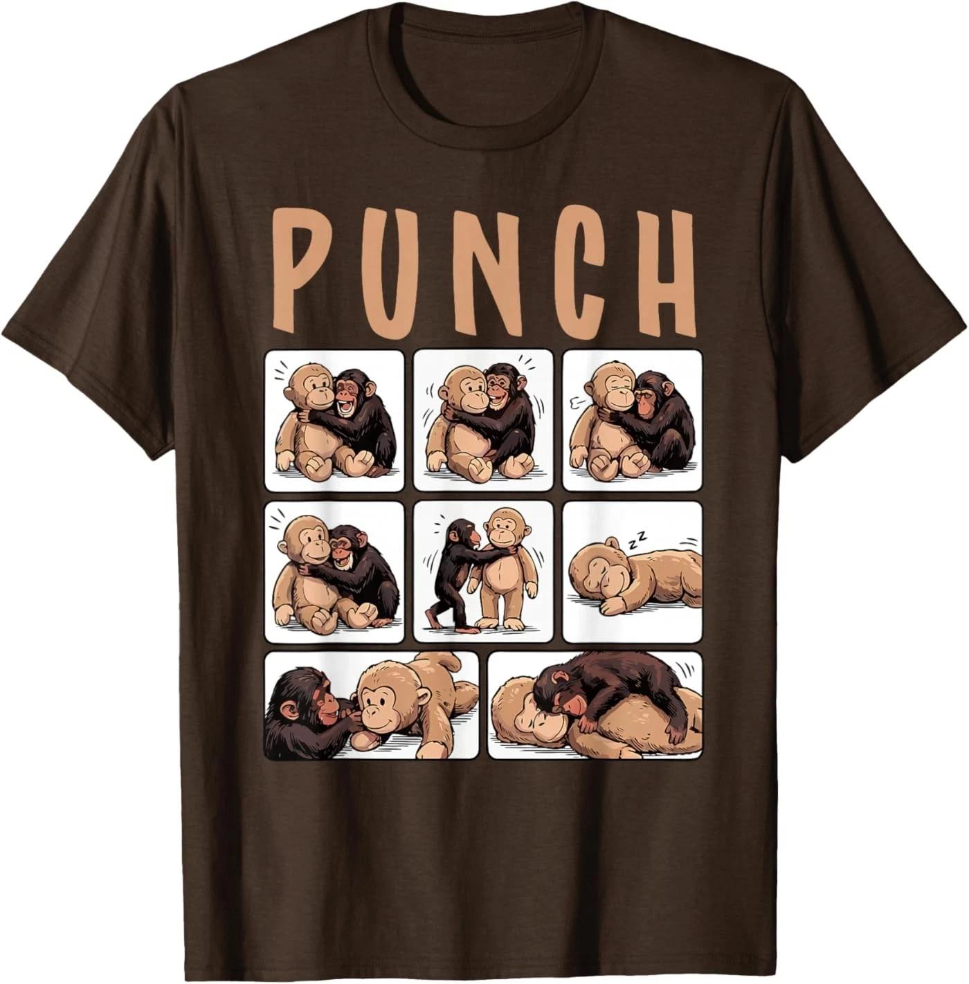 Cute Monkey Punch T-Shirt 4XL
