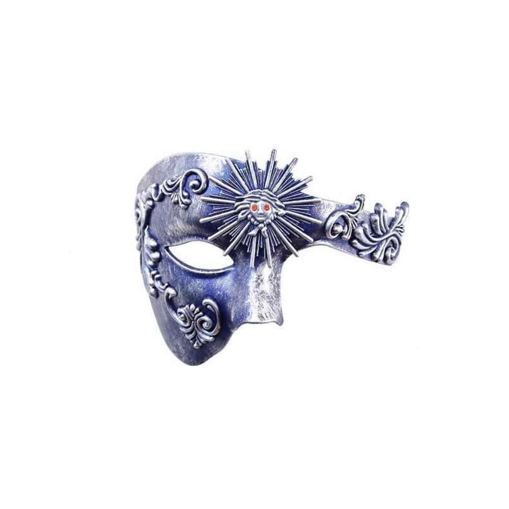 

Metal Texture Roman Sun God Mask Vintage Halloween Face Cover Party Style F