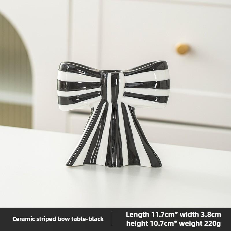 Classic Color Bow Candle Holder French Romantic Wedding Ceramic Candlestick Decoration Candlelight Dinner Atmosphere Decoration