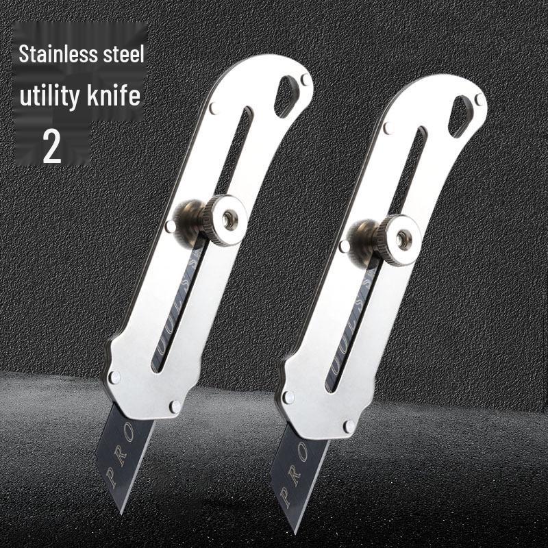 Heavy-Duty All-Steel Stainless Utility Knife - Industrial-Grade Wallpaper & Paper Cutter