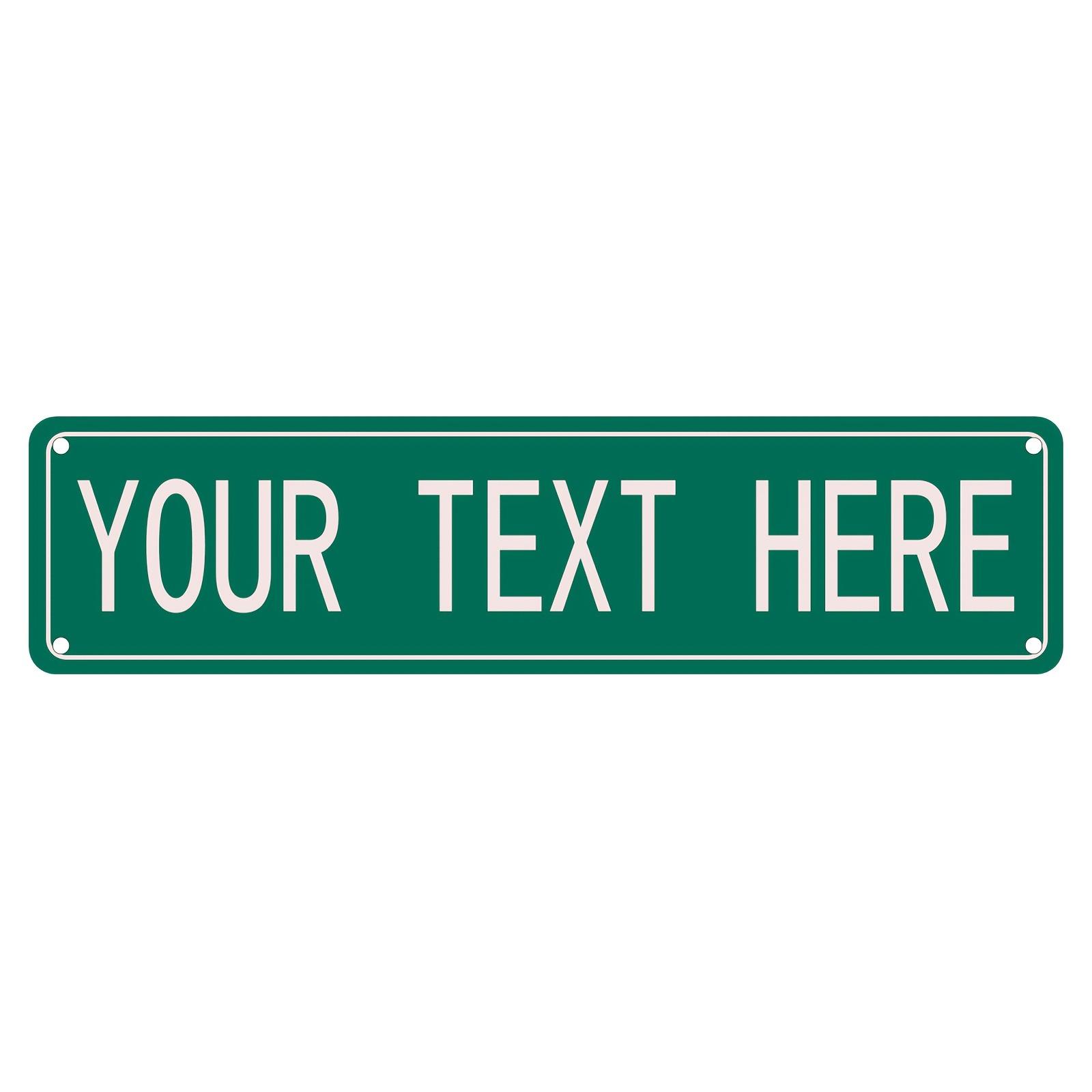 1pc Custom 4x16 Inch Aluminum Street Sign Personalized Text Home Wall Art Indoor Outdoor Decor белый