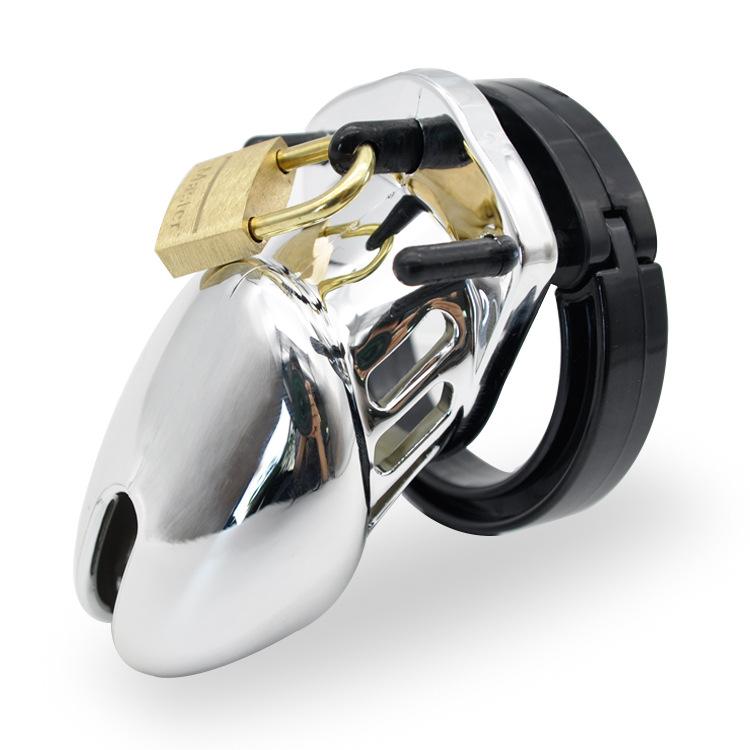 Plastic Airplane Head Padlock Penis Cage Male Chastity Lock Device Adult Sex Toys