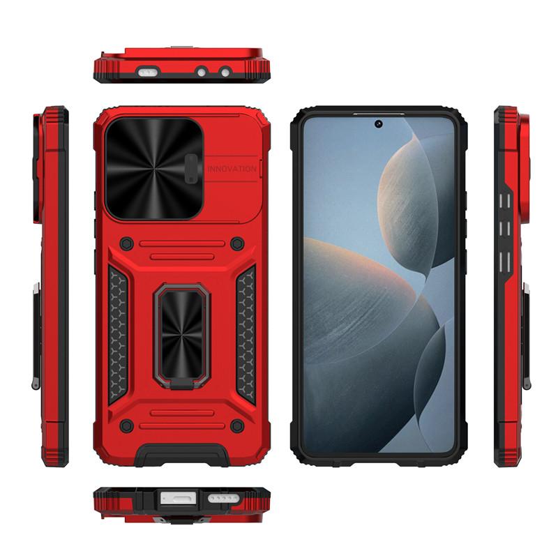 For Xiaomi Poco X6 Pro Case Poco X6 Pro 5G Cover Ring Bracket Slide Camera Protector Bumper Phone Cases For Xiaomi Poco X6 Funda