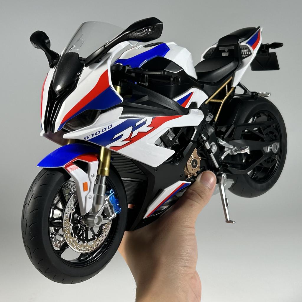 Spryskaj 1:6 BMW S1000RR Metalowe Odlewane Modele Motocykli Samochodów Zabawki Dekoracja Domu Ozdoby na Biurko Komputerowe Zabawki dla Dzieci