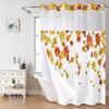 Handun Botanical Floral Double-Layer Polyester Shower Curtain
