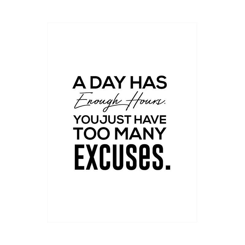 Minimalism English Sentences Inspirational Words Poster Canvas Print Painting Wall Art Picture Living Room Office Decor