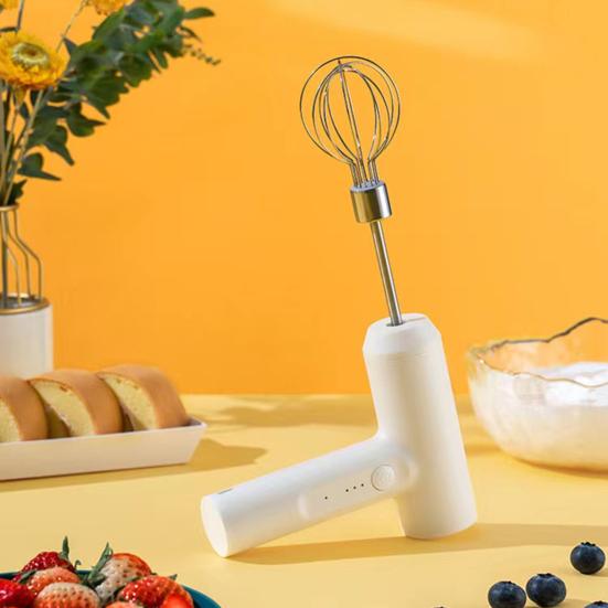 Ręczny Elektryczny Mikser do Jajek Bezprzewodowy Przenośny Dwugłowicowy Mieszadło 3 Prędkości Wielokątna Trzepaczka do Śmietany
