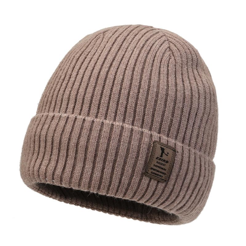 Unisex Daily Beanie Hat Plush Fur Lined Winter Hats For Men Women Keep Warm Knitted Hat Fashion Solid Ski Winter Cap