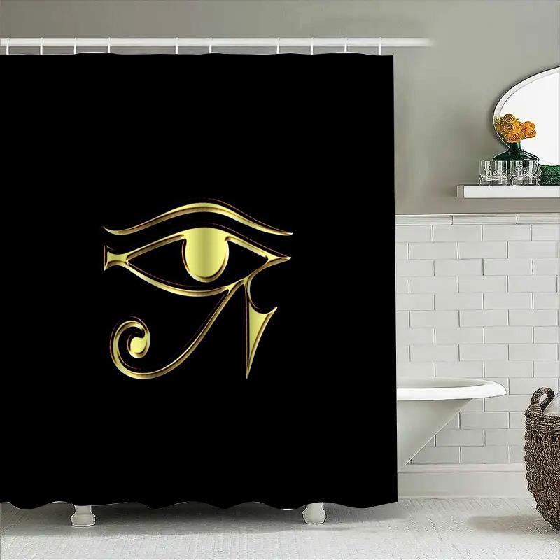 Egyptian Eye Of Horus Shower Curtain Waterproof Vintage Pattern Decor Bathroom Curtains Ancient Egypt Theme Home Decor