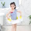 Toddler Inflatable Swim Seat Float with Glitter, Kids Pool Ring with Handles, Anti-Flip Baby Swimming Float