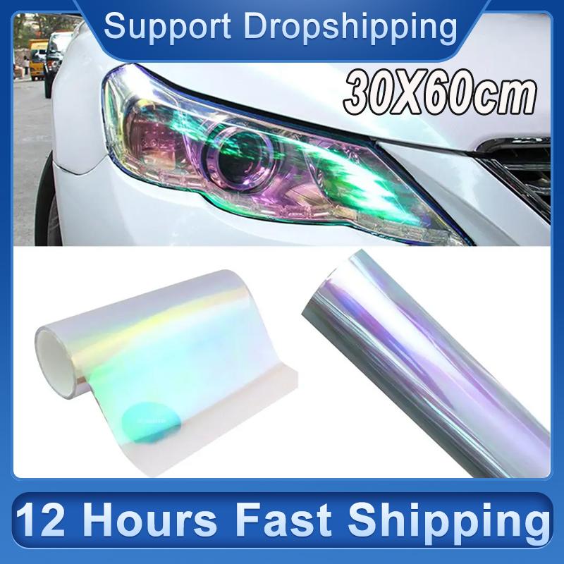 30cm*60cm Auto Transparente Lichtschutzfolie Stoßstange Haube Lackschutz Scheinwerfer Schutzfolie PET-Material Leichter Aufkleber