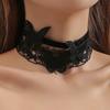3 Pcs Black Lace Butterfly Choker Necklace Punk Clavicle Chain Necklace Adjustable Collar Chain Statement Jewelry