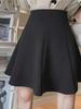 2024 Spring High-Waist A-Line Black Skirt for Women - College Style, Slim Fit, Anti-Exposure