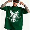Hip-Hop Street Men'S Gothic Angel Print Short-Sleeve T-Shirt