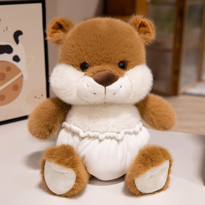 Cute Fluffy Dinosaur Elephant Plush Toy Cartoon Wear Pants Otter Stuffed Animal Plush Doll Gifts