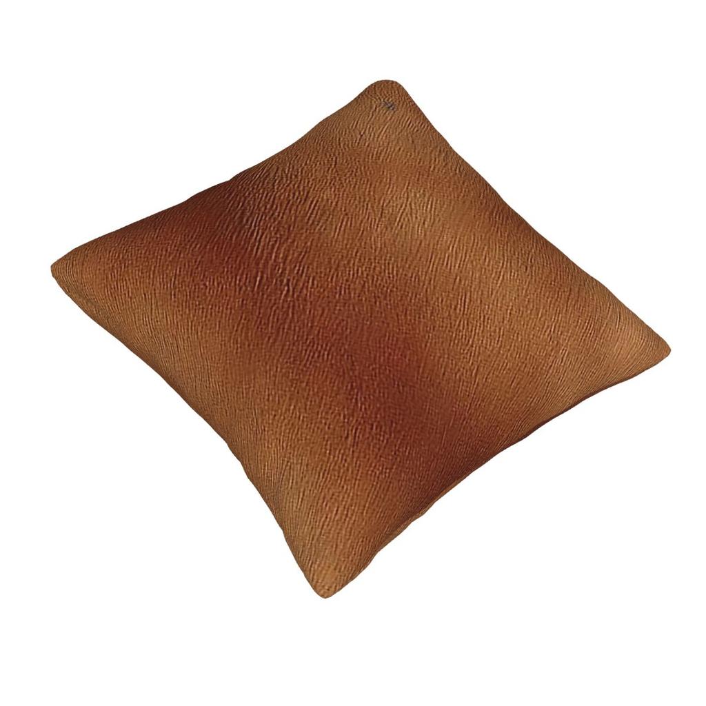 Brown Cowhide Cow Skin Print Square Pillowcase Pillow Cover Cushion Zip Decorative Comfort Throw Pillow for Home Living Room