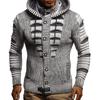 2025 Winter Sweater Cardigan Men's Hooded Knitted Cardigan Jacket