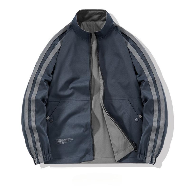 

Осень и зима, новый мужской двухсторонний воротник-стойка с двумя планками и утолщенным бархатом, куртка для пап среднего и пожилого возраста, верхняя часть пальто 5XL