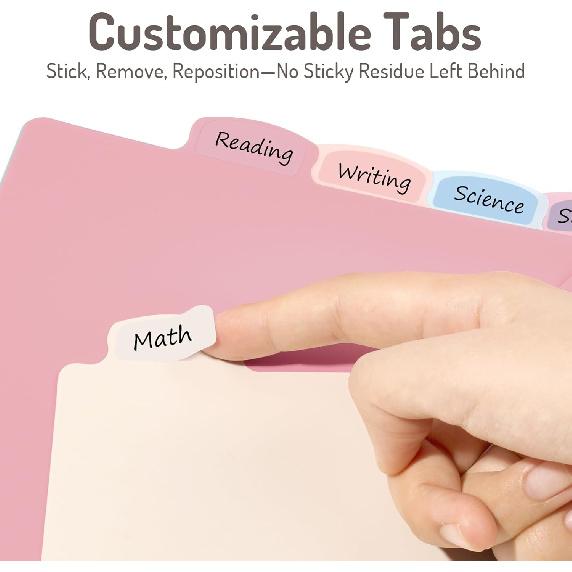 Forvencer 8 Count Dividers for 3 Ring Binder, 8 Tabs Binder Dividers with 2 Pockets, Binder Dividers with Tabs for School Office and Home