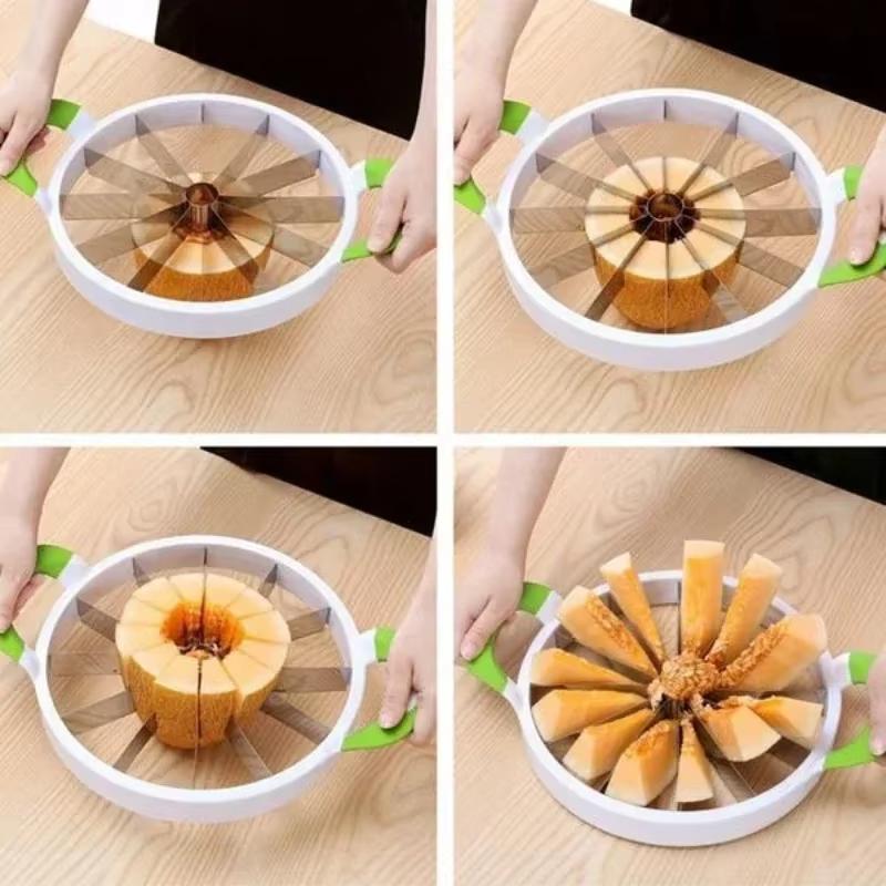 Kitchen Watermelon Slicer Creative Melon Cutter Knife Stainless Steel Fruit Cutting Slicer Practical Tools Ferramentas