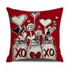 Cartoon Heart Series Patterns Throw Pillow Cover With Short Plush Print Living Room Sofa Decoration Cushion Cover Pillow Covers