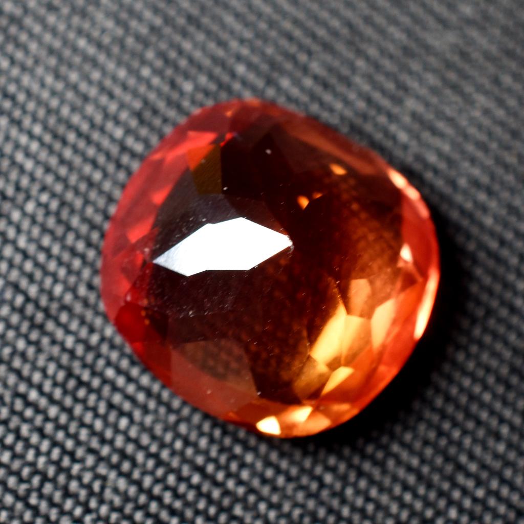 Natural Orange Sapphire Loose Gemstone 8.15 Ct Square Cut September Birthstone for Gem Collections