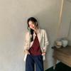 1116 Autumn New Women's Lapel Japanese Corduroy Embroidered Shirt Loose Shirt Top Cardigan Literary Style