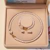 Zhuji Natural Freshwater Pearl Necklace Set: Green Water Drop Design - Perfect Mother's Day Gift