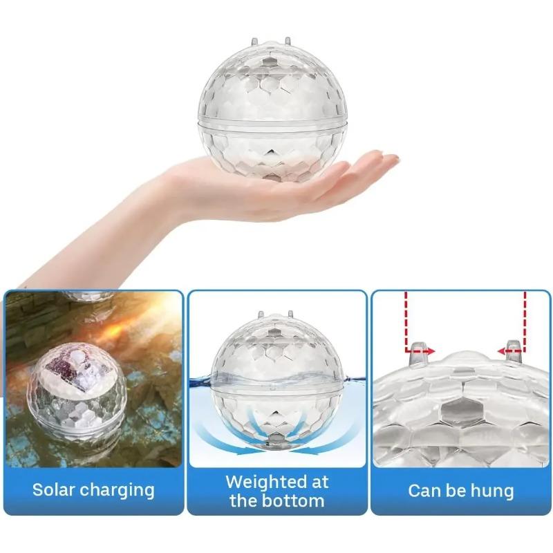 Solar Schwimmbadleuchte Wasserdicht LED Solar Leuchtkugel Lampe Dekoration für Pools Teich Springbrunnen Garten Party Wanne Heimdekor