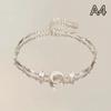 Elegant  Flowers Bracelet For Women Y2K Sweet Girls Moon Cherry Blossom Bow Zircon Bracelets Luxury Designer Jewelry Gift