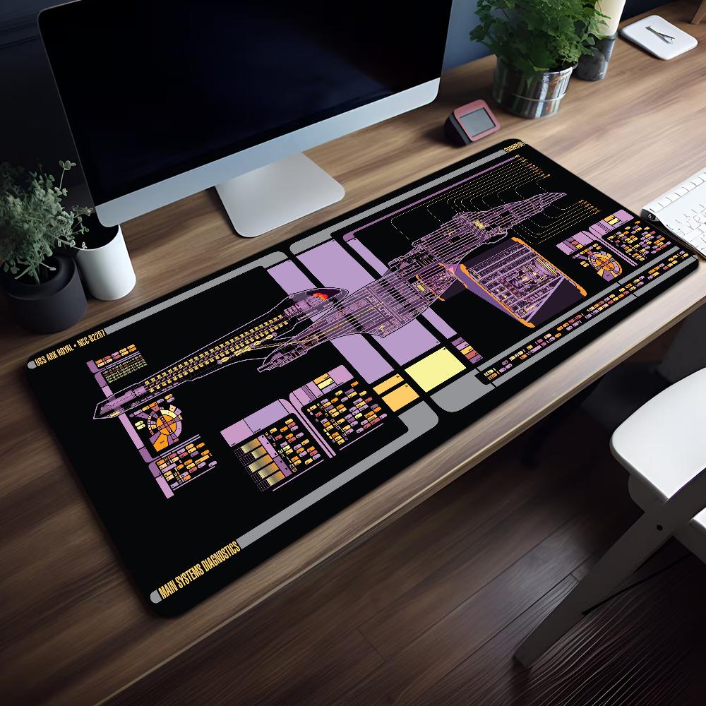 Starship Blueprint Cabine Star Ttrek Mouse Pad Nonslip Thickened Large Writing Lockedge Office Student Gaming Cushion Mousepad