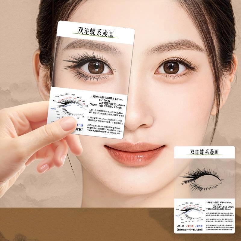 1pcs Professional Try-On Effect Lashes Style Display Board False Lash Trial Card Kit Lash Extensions Supplies Fake Lash Card