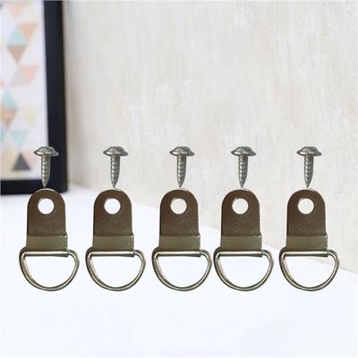 200pcs D Ring Picture Frame Hanger Hanging Hangers Single Hole with Screws